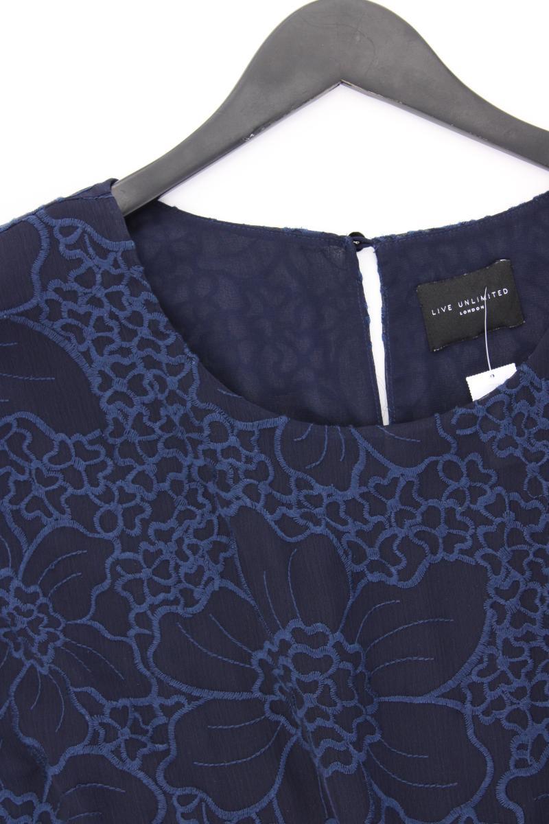 Live Unlimited London Kurzarmbluse Gr. 54 blau aus Polyester