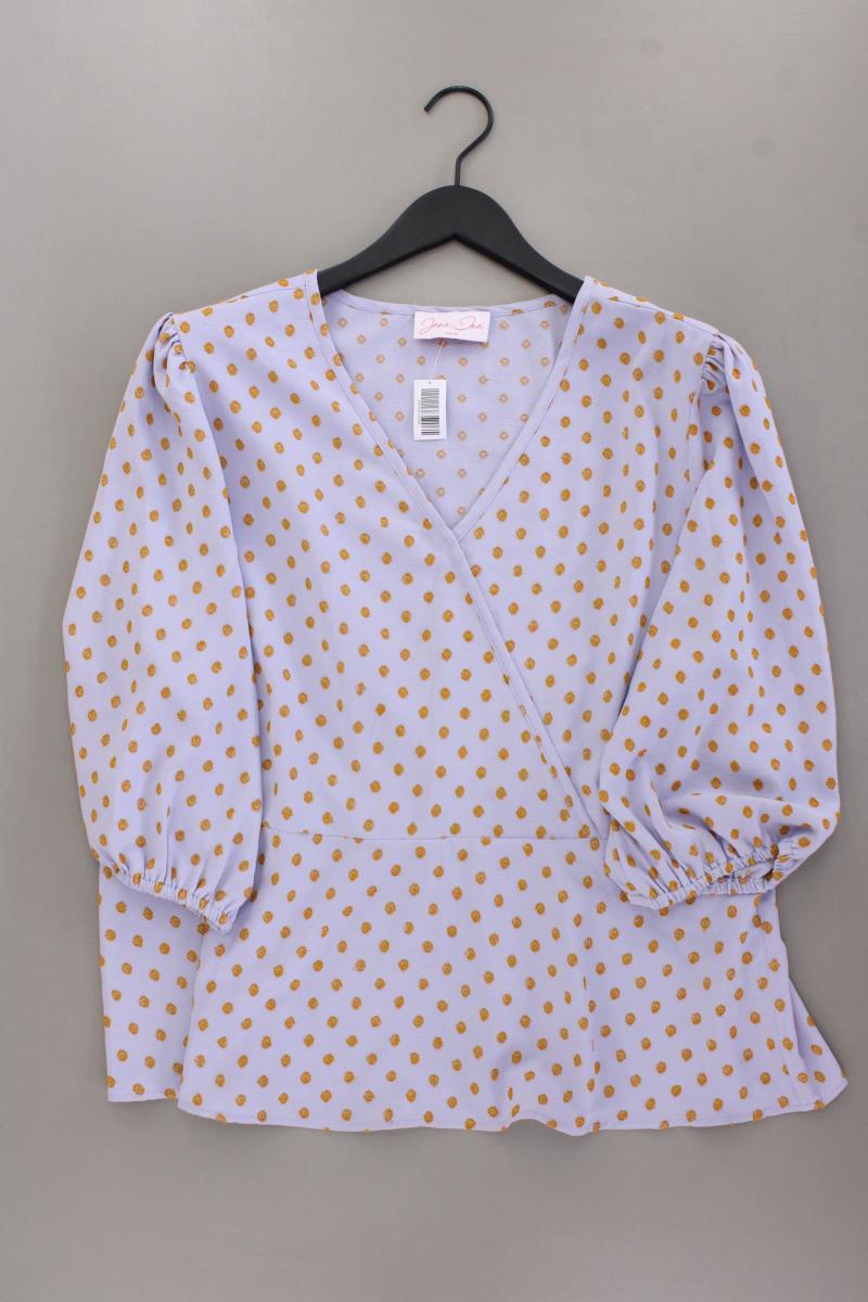 Jana Ina Fashion Classic Bluse Gr. 50 neuwertig 3/4 Ärmel lila aus Polyester