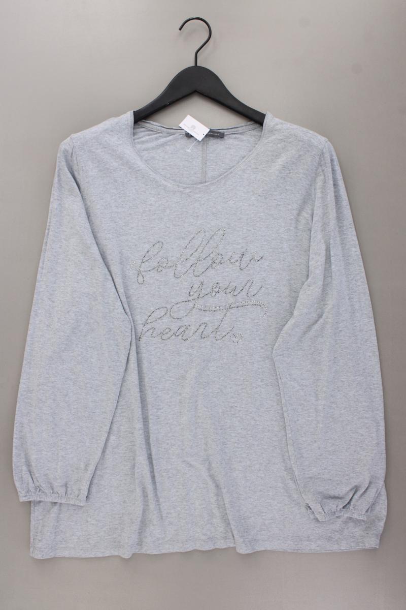 Gina Laura Longsleeve-Shirt Gr. XXL neuwertig Langarm grau aus Viskose