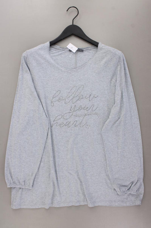 Gina Laura Longsleeve-Shirt Gr. XXL neuwertig Langarm grau aus Viskose