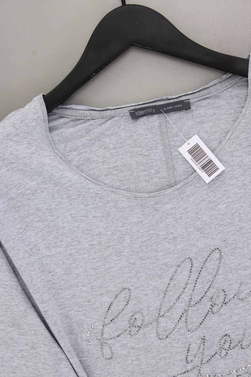 Gina Laura Longsleeve-Shirt Gr. XXL neuwertig Langarm grau aus Viskose