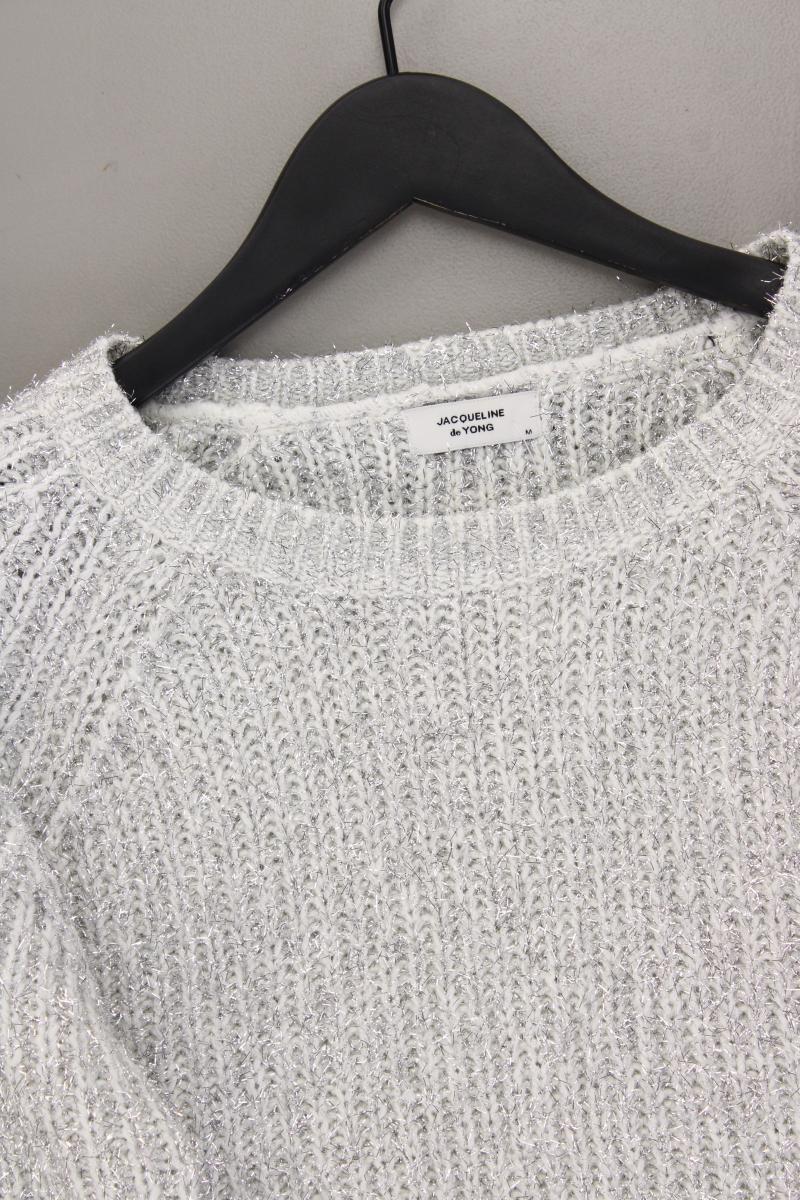 Jacqueline de Yong Grobstrickpullover Gr. M silber aus Polyacryl