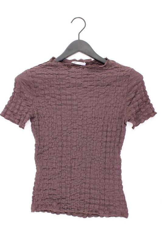 Zara T-Shirt Gr. M Kurzarm braun