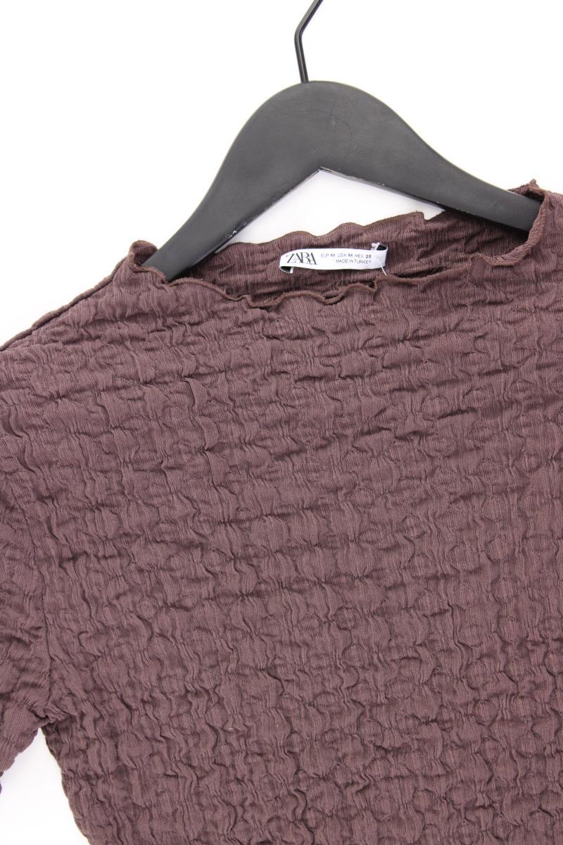 Zara T-Shirt Gr. M Kurzarm braun