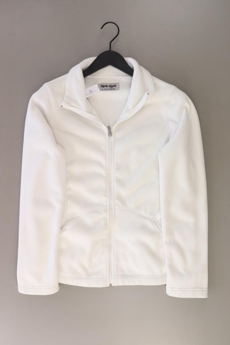 North Route Fleecejacke Gr. 40 Langarm weiß aus Polyester