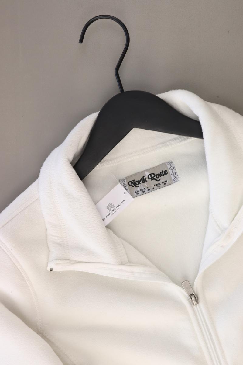 North Route Fleecejacke Gr. 40 Langarm weiß aus Polyester
