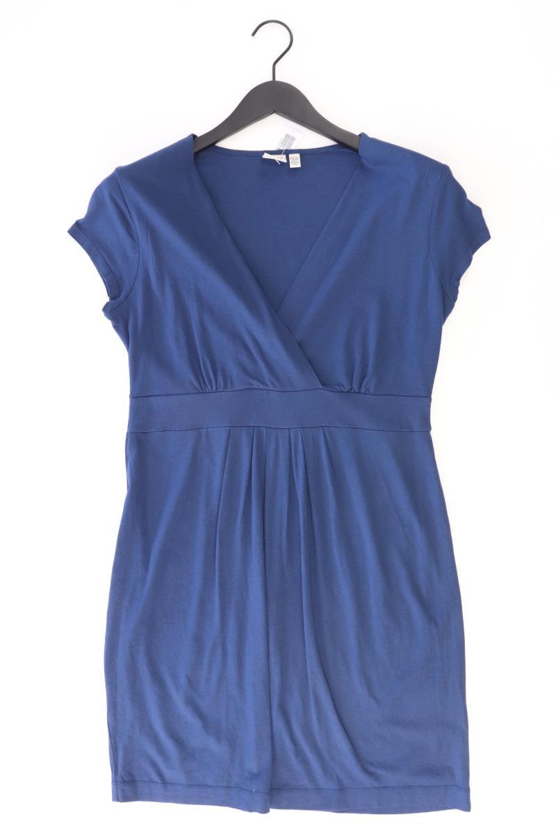 Esprit Kurzarmkleid Gr. L blau aus Baumwolle