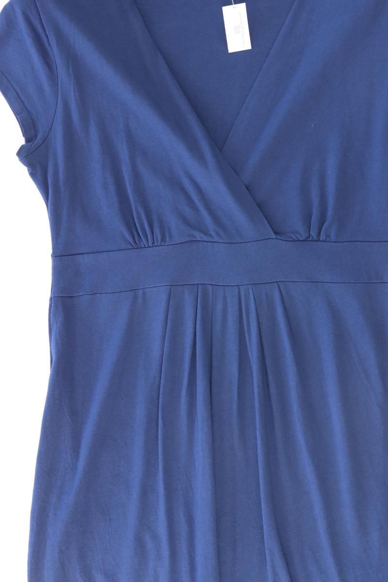 Esprit Kurzarmkleid Gr. L blau aus Baumwolle