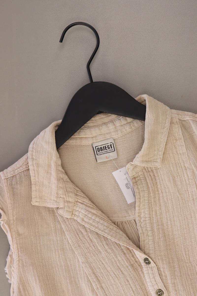 Object Ärmellose Bluse Gr. L creme