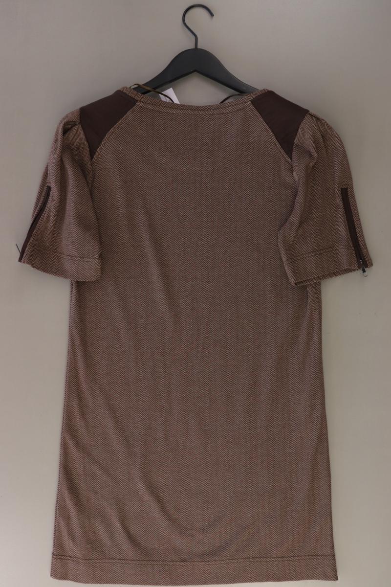Ichi Kurzarmkleid Gr. L mit Fischgrätenmuster braun