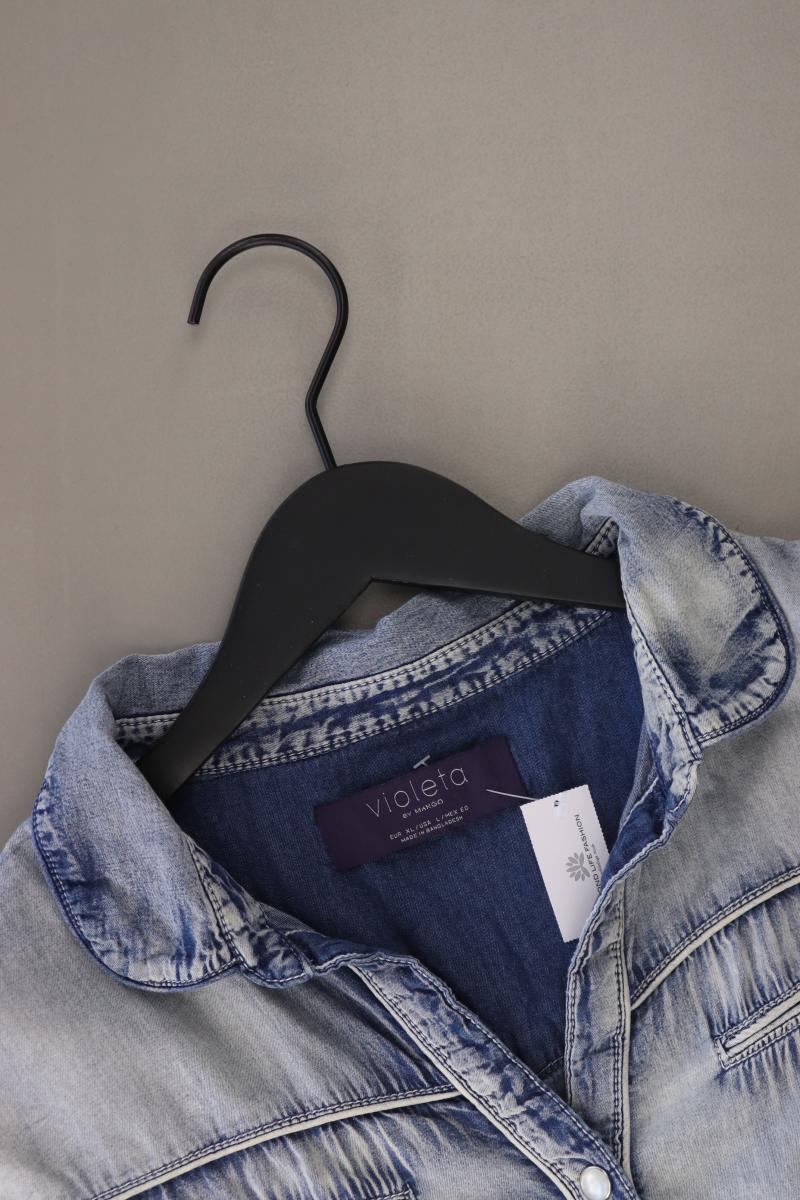 Violeta by Mango Jeansbluse Gr. XL Langarm blau