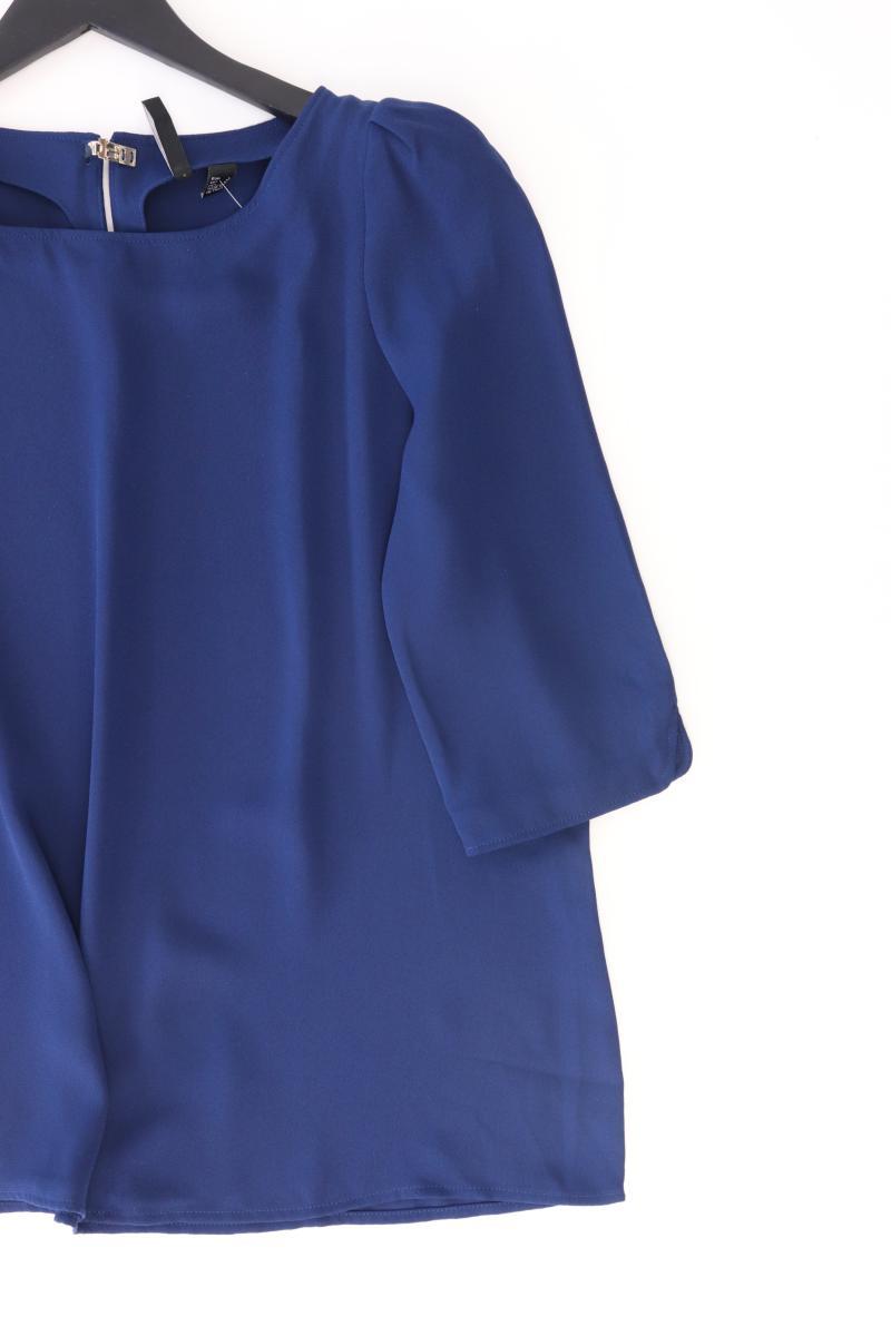 Mango Regular Bluse Gr. L 3/4 Ärmel blau aus Polyester