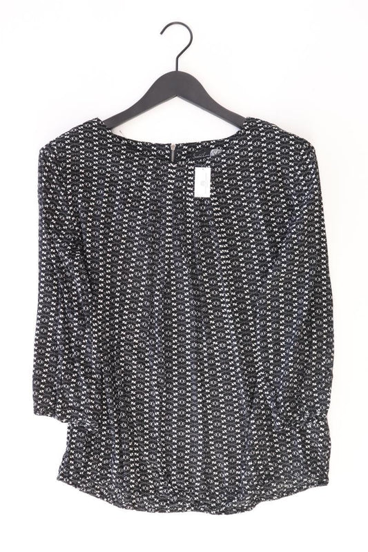 Smashed Lemons Langarmbluse Gr. L mit Blumenmuster schwarz aus Rayon