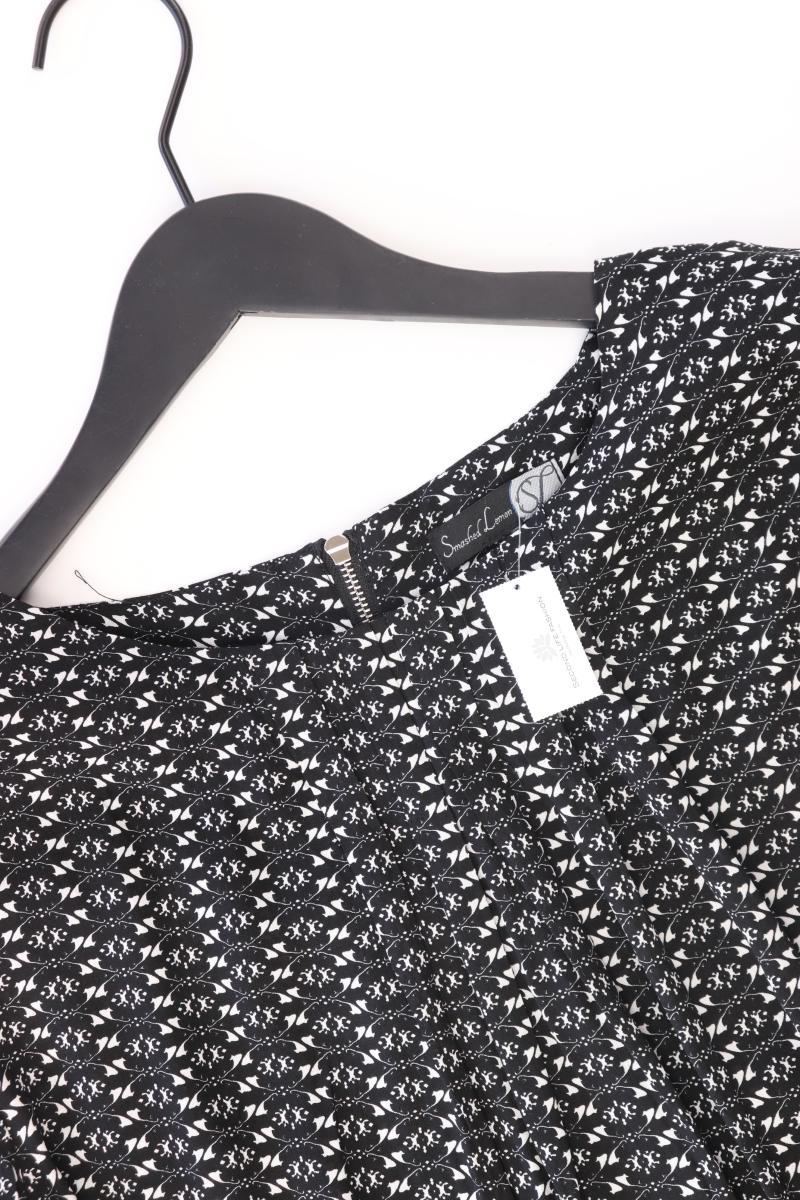 Smashed Lemons Langarmbluse Gr. L mit Blumenmuster schwarz aus Rayon