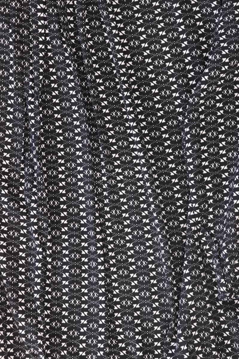 Smashed Lemons Langarmbluse Gr. L mit Blumenmuster schwarz aus Rayon