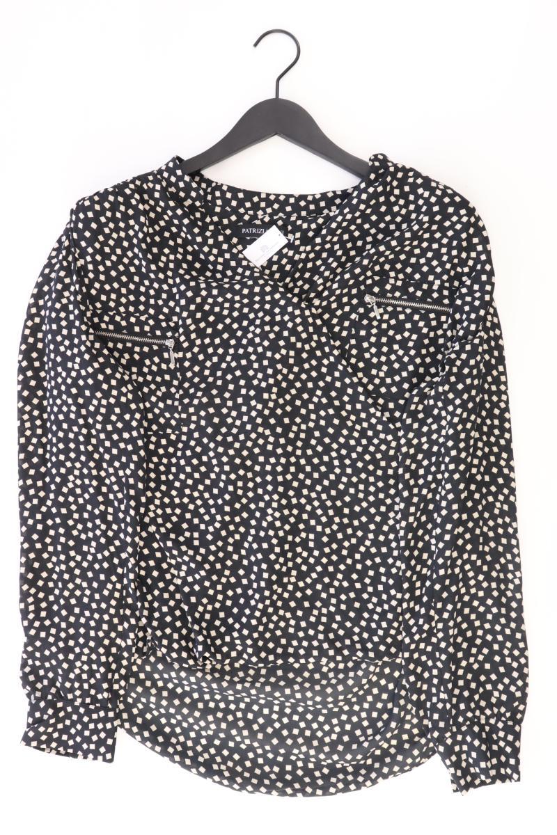 Patrizia Dini Langarmbluse Gr. XL mit Rautenmuster schwarz