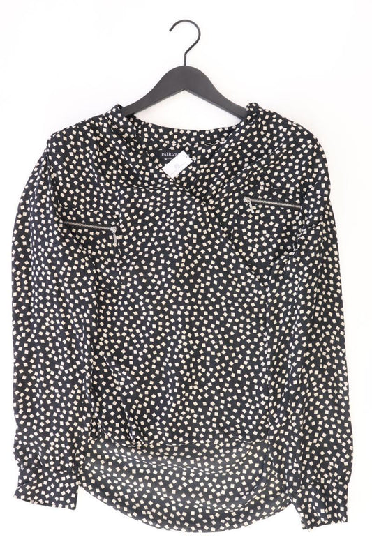 Patrizia Dini Langarmbluse Gr. XL mit Rautenmuster schwarz