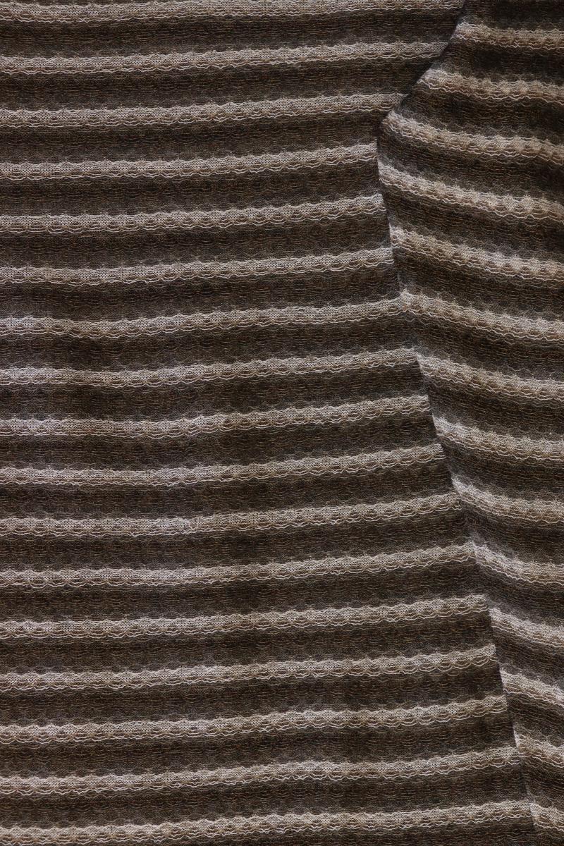 Mango Feinstrickpullover Gr. XL gestreift braun aus Viskose