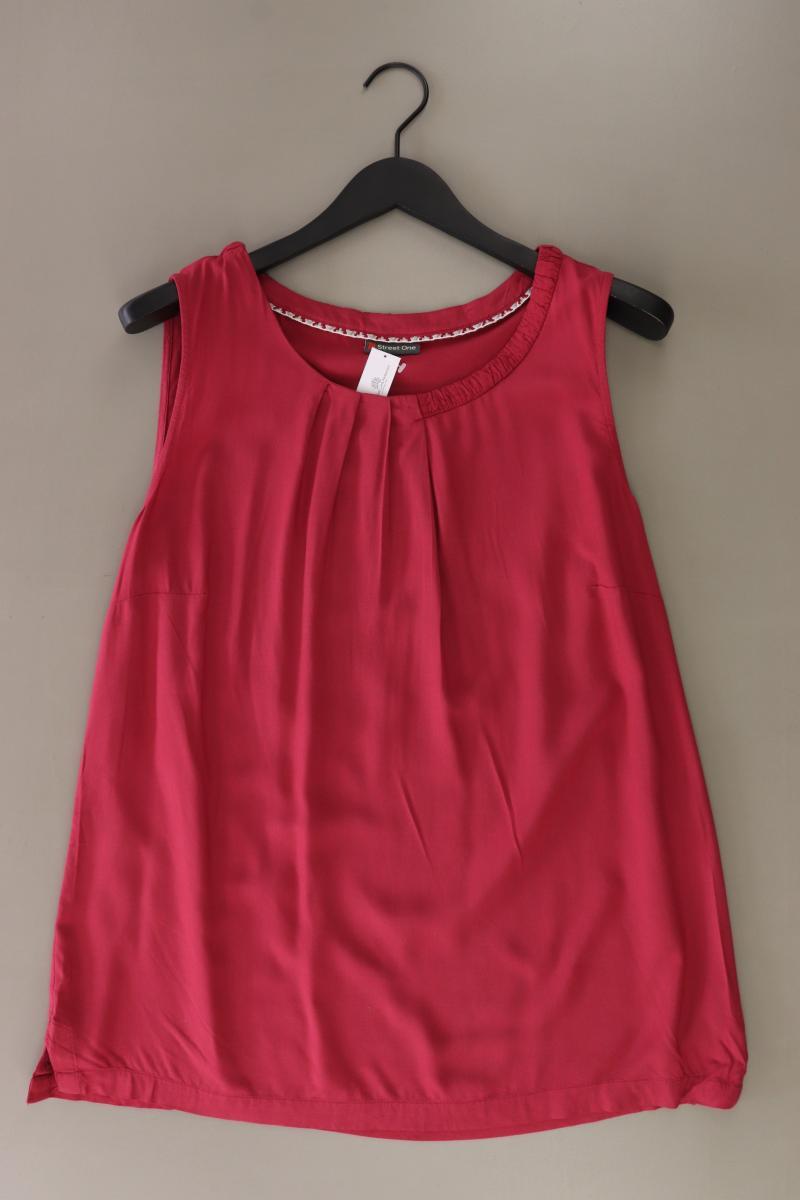 Street One Ärmellose Bluse Gr. 42 rot aus Viskose