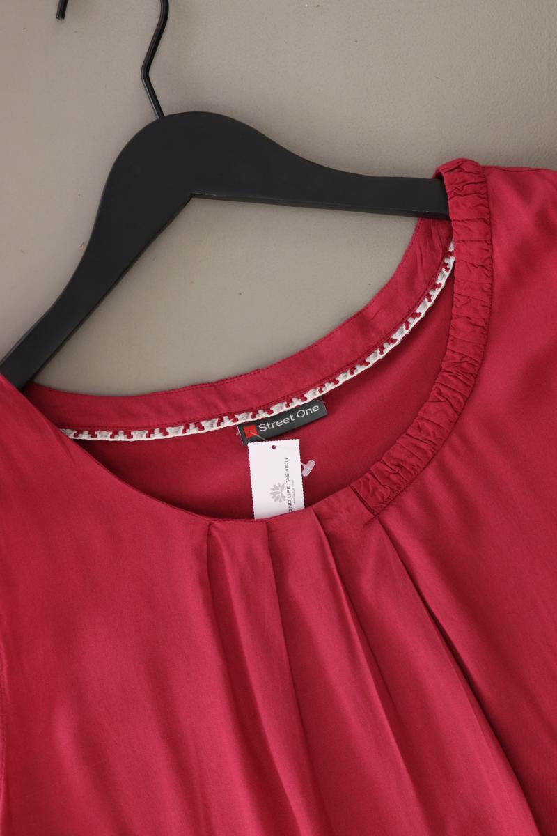 Street One Ärmellose Bluse Gr. 42 rot aus Viskose