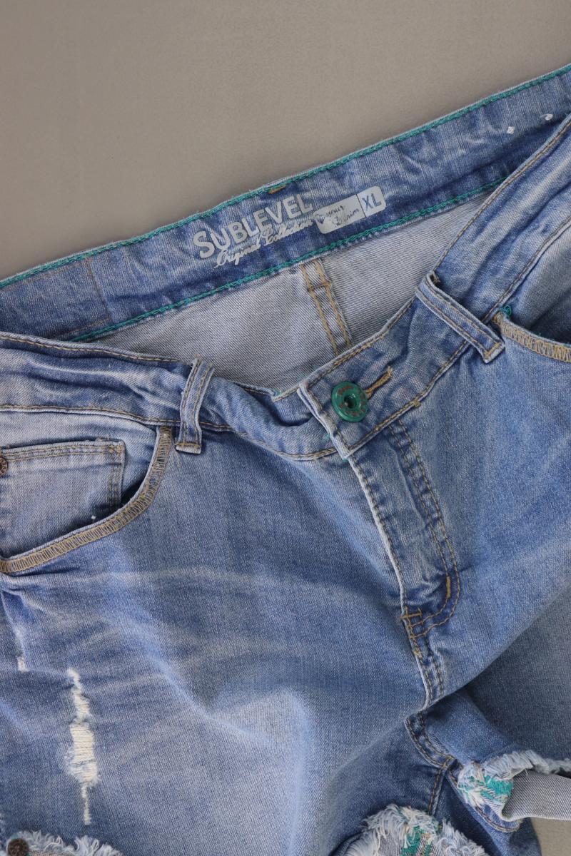 Sublevel Jeansshorts Gr. XL blau aus Baumwolle