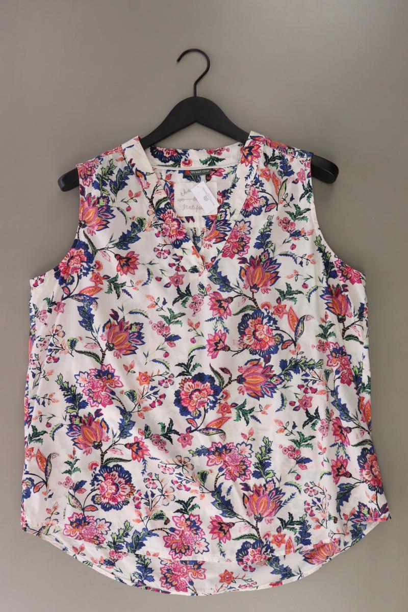 Street One Ärmellose Bluse Gr. 42 mit Blumenmuster mehrfarbig