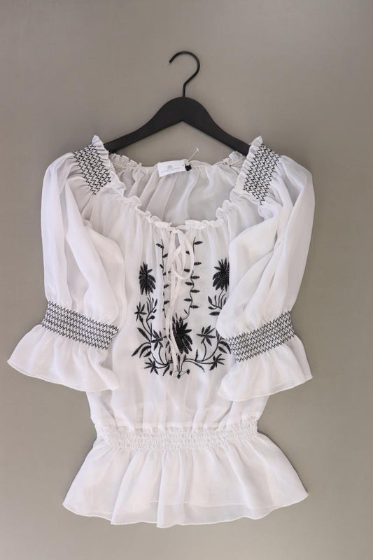 Jennifer Taylor Oversize-Bluse Gr. M 3/4 Ärmel weiß