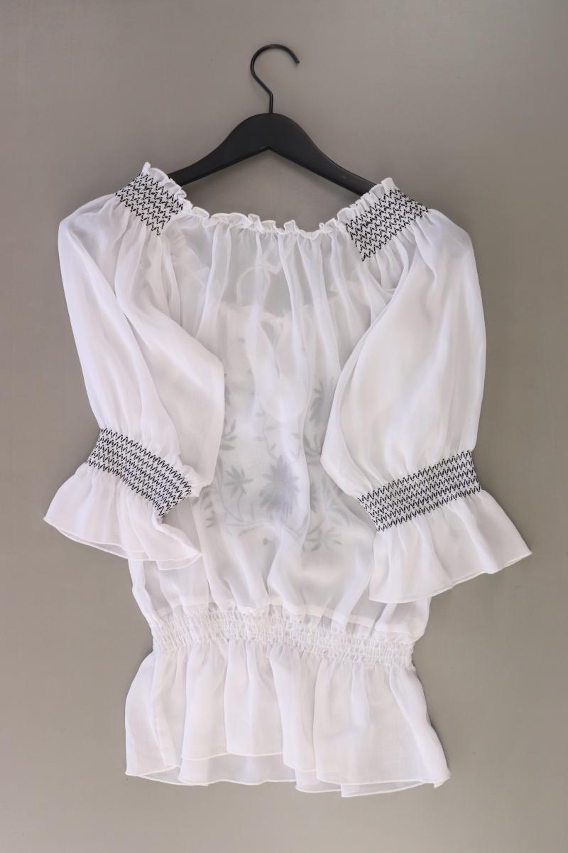 Jennifer Taylor Oversize-Bluse Gr. M 3/4 Ärmel weiß