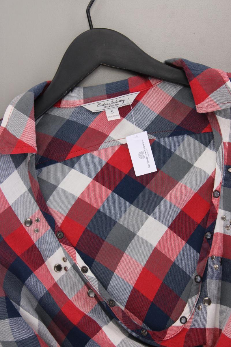 Cordon Industry Minikleid Gr. S kariert Langarm mit Nieten mehrfarbig