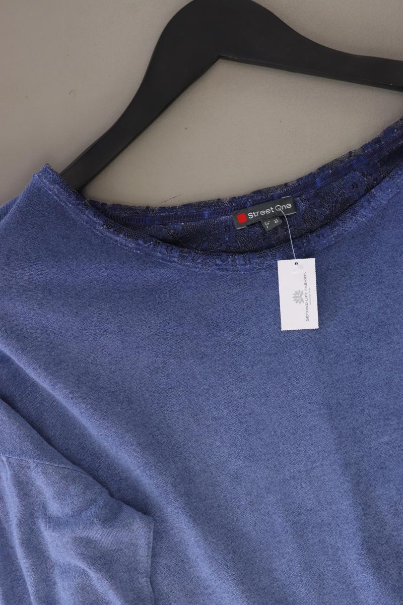 Street One Feinstrickpullover Gr. 38 blau aus Viskose