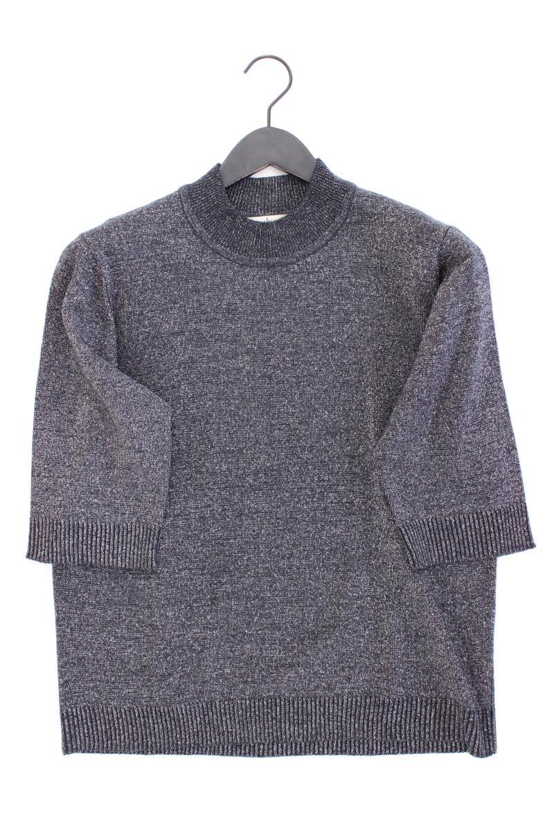 Cashmasoft T-Shirt Gr. 42 Kurzarm mit Glitzer silber aus Polyacryl