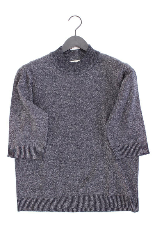 Cashmasoft T-Shirt Gr. 42 Kurzarm mit Glitzer silber aus Polyacryl