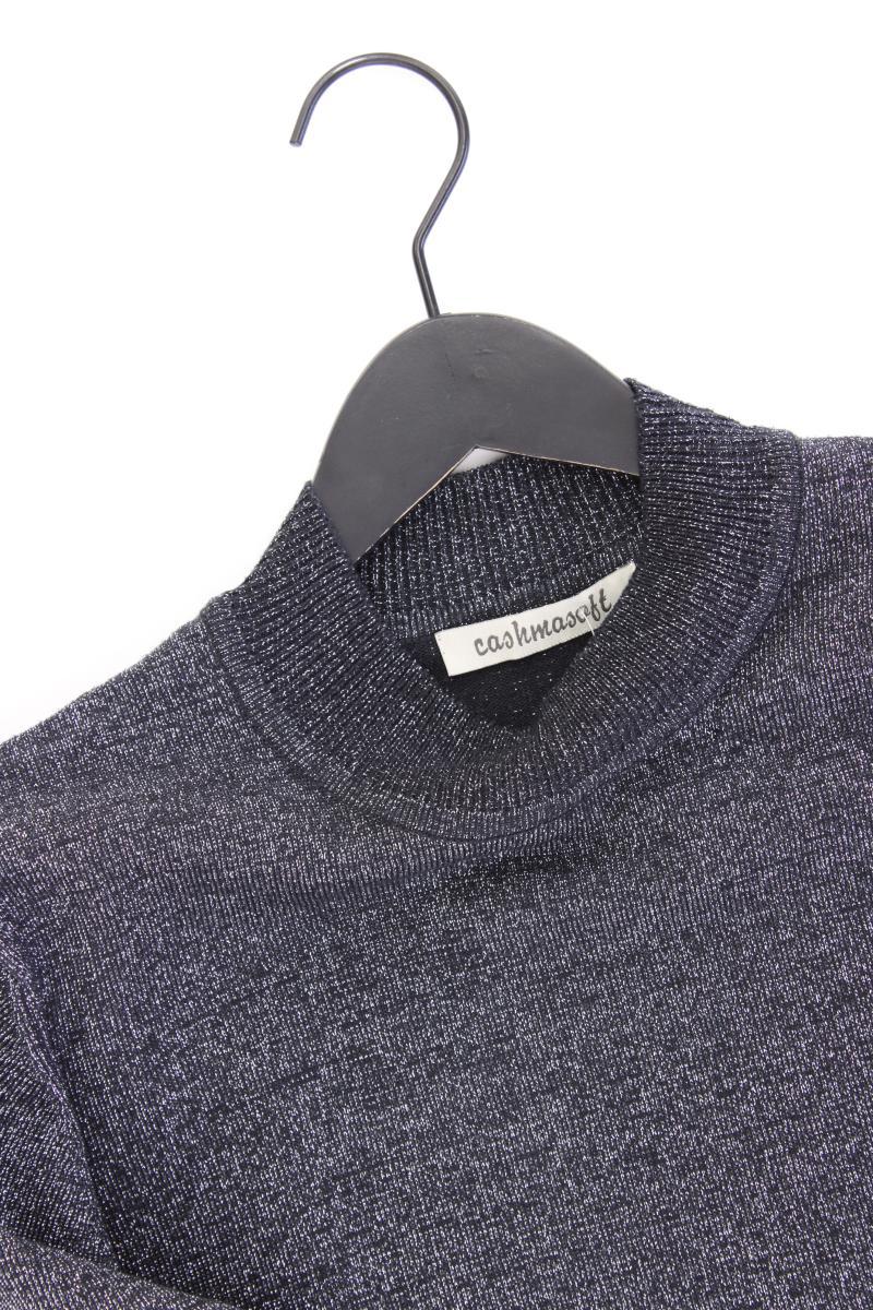 Cashmasoft T-Shirt Gr. 42 Kurzarm mit Glitzer silber aus Polyacryl