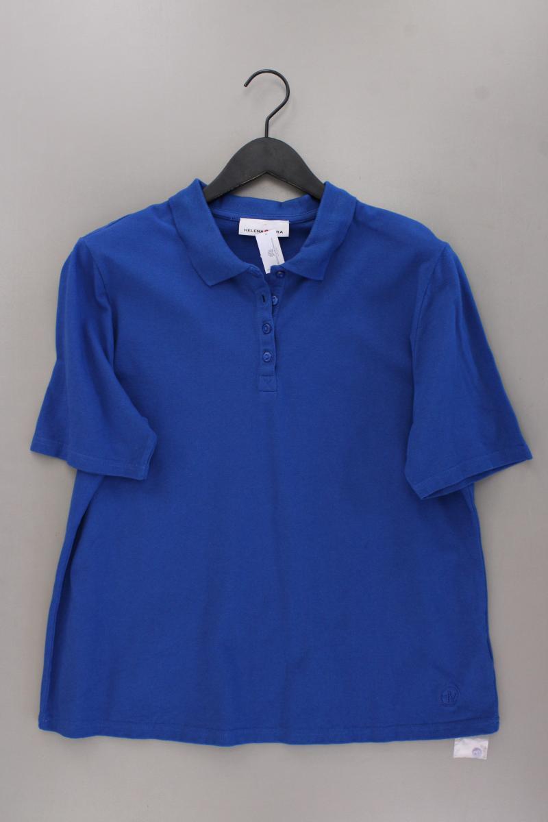 Helena Vera Poloshirt Gr. 46 neuwertig Kurzarm blau aus Baumwolle