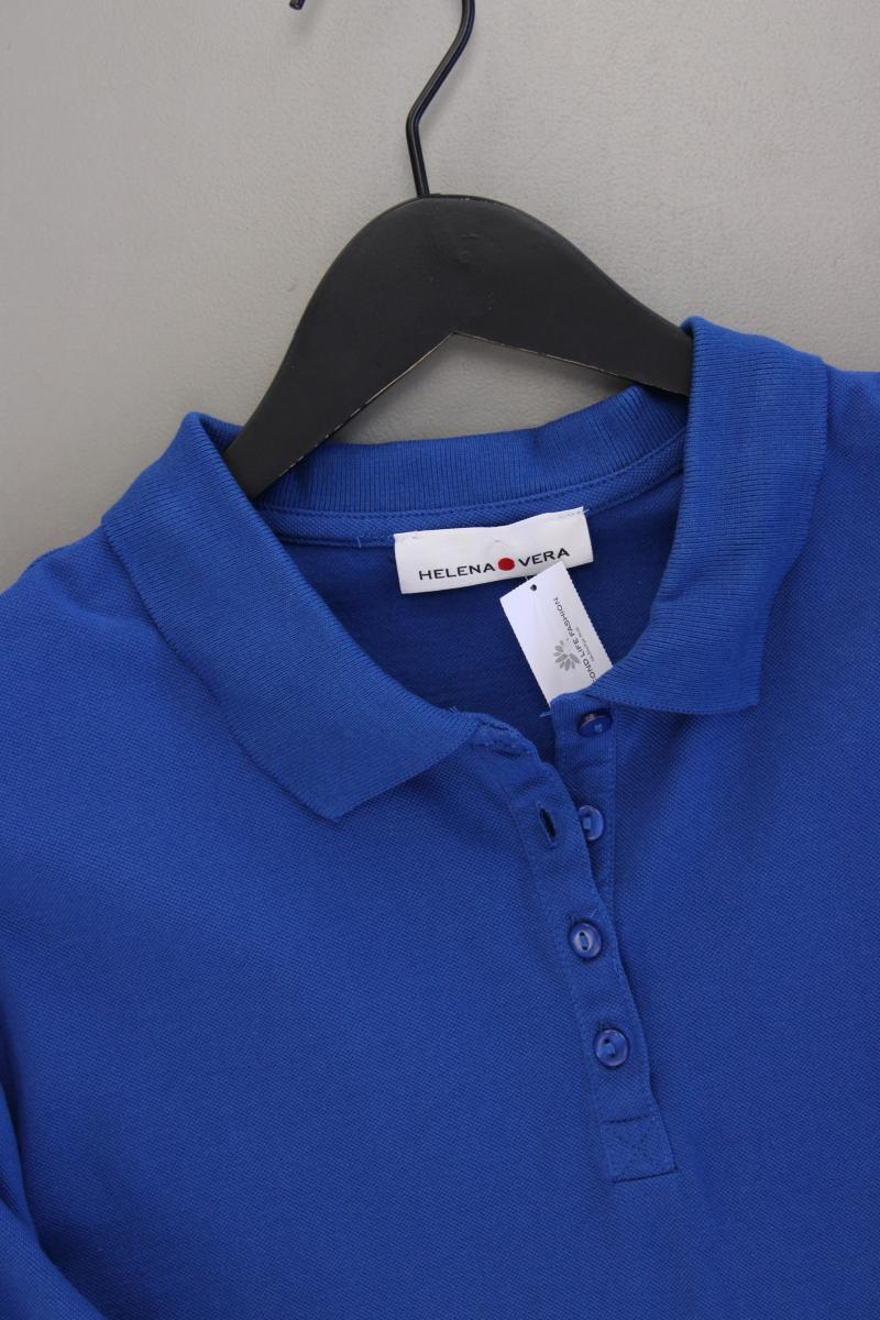 Helena Vera Poloshirt Gr. 46 neuwertig Kurzarm blau aus Baumwolle