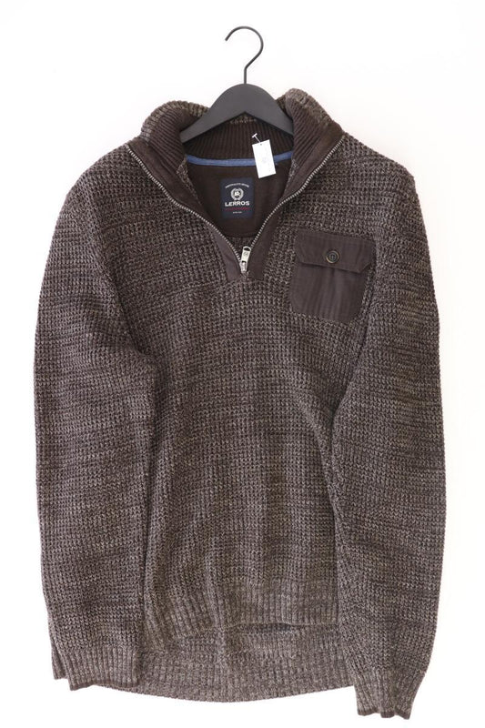 Lerros Grobstrickpullover für Herren Gr. XXL braun aus Baumwolle