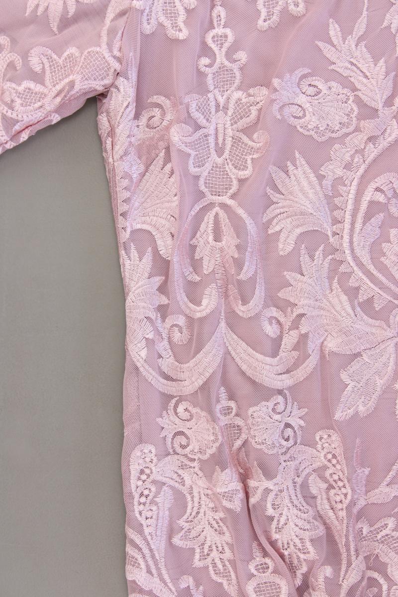 Mona Spitzenkleid Gr. 42 neuwertig Kurzarm rosa aus Polyester