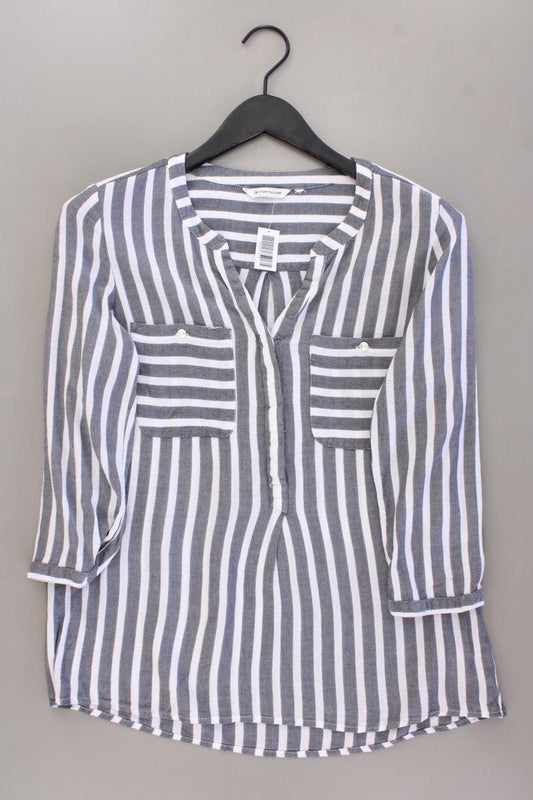 Tom Tailor Classic Bluse Gr. 36 gestreift 3/4 Ärmel grau
