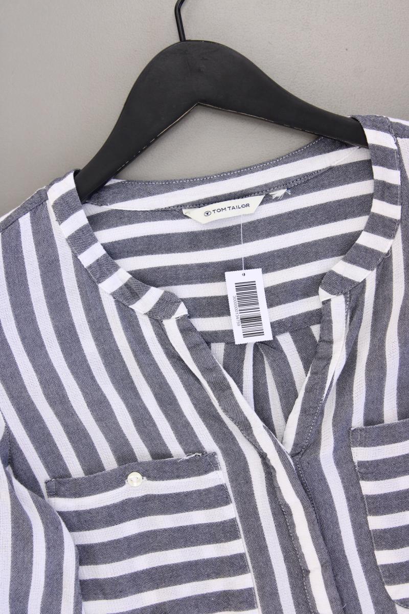 Tom Tailor Classic Bluse Gr. 36 gestreift 3/4 Ärmel grau