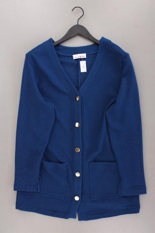 Helena Vera Strickjacke Gr. 46 Langarm blau aus Polyester