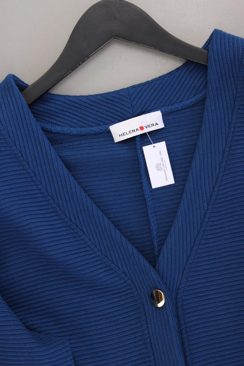 Helena Vera Strickjacke Gr. 46 Langarm blau aus Polyester