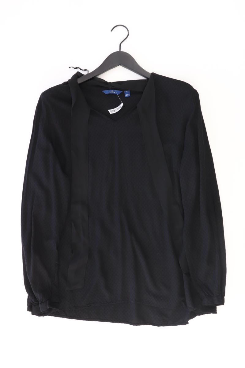 Tom Tailor Schluppenbluse Gr. XL Langarm schwarz