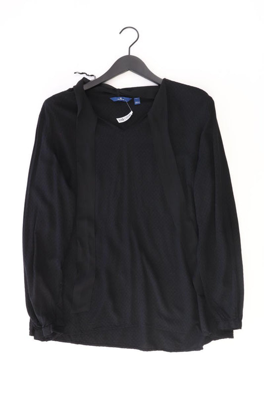 Tom Tailor Schluppenbluse Gr. XL Langarm schwarz