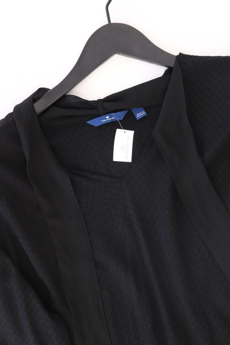 Tom Tailor Schluppenbluse Gr. XL Langarm schwarz