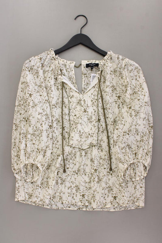 Kriss Sweden Classic Bluse Gr. XL mit Blumenmuster 3/4 Ärmel creme aus Polyester