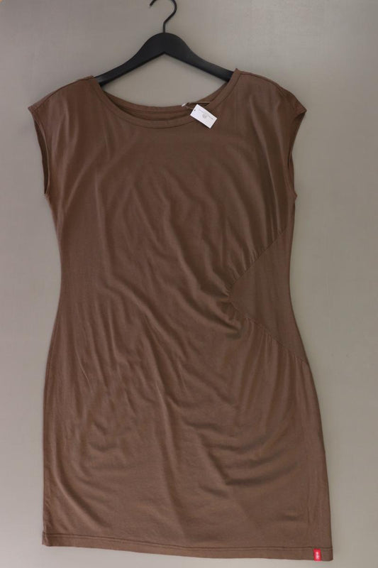 Esprit Jerseykleid Gr. XL Kurzarm braun aus Baumwolle