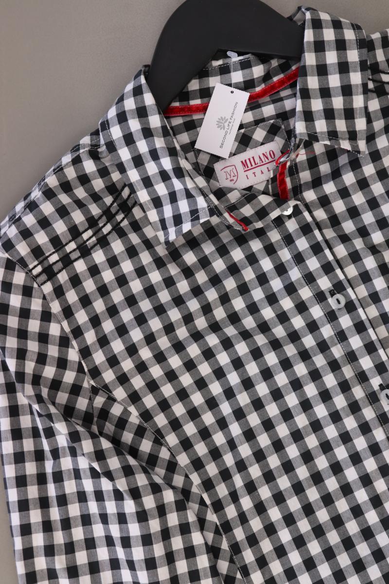 Milano Italy Karobluse Gr. 40 kariert Langarm grau