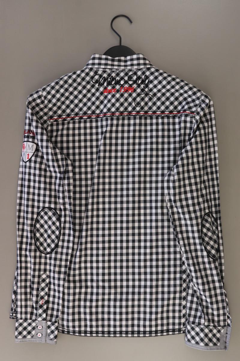 Milano Italy Karobluse Gr. 40 kariert Langarm grau