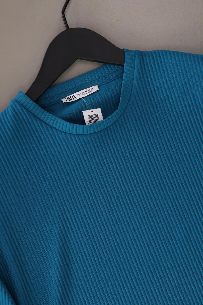 Zara T-Shirt Gr. M Kurzarm blau