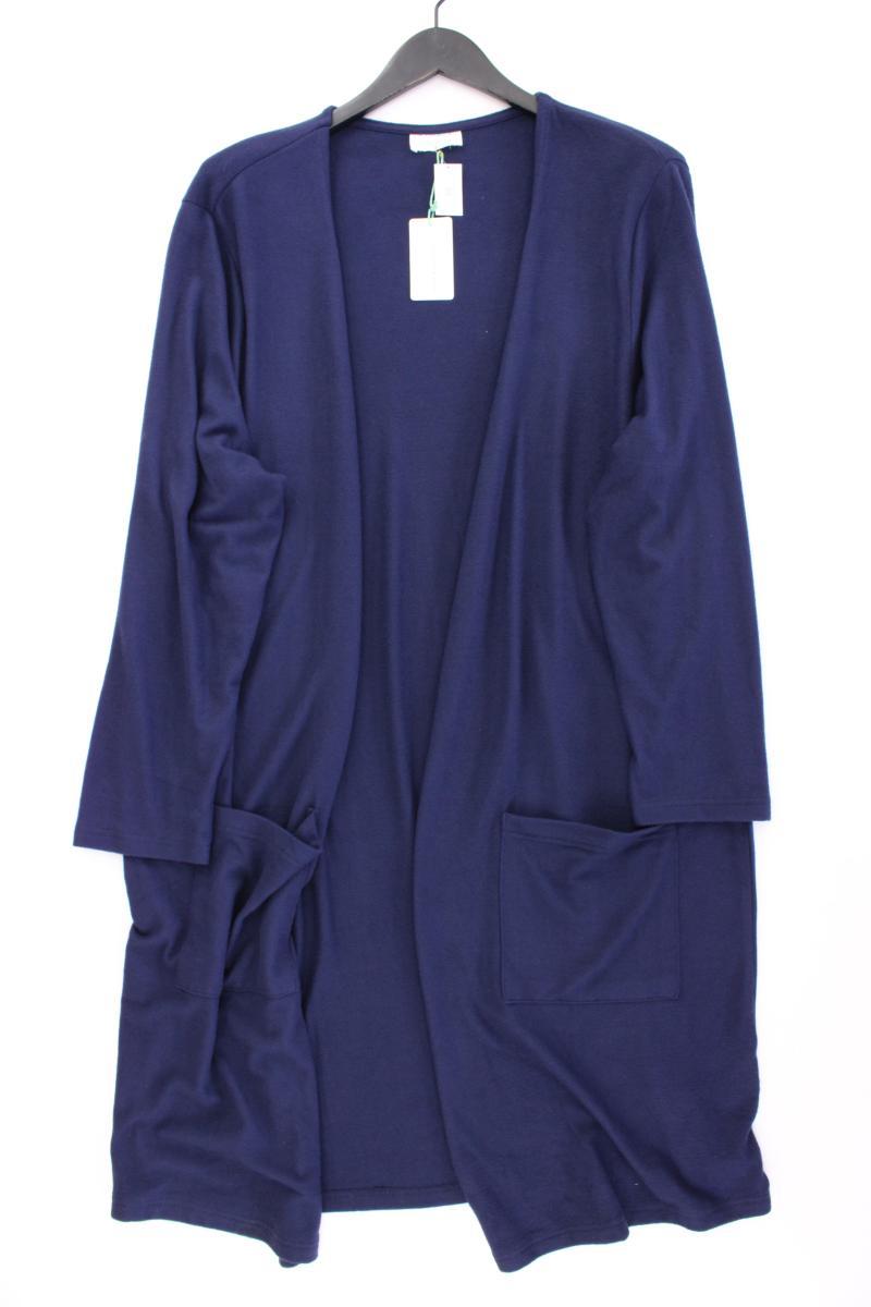 Helena Vera Strickjacke Gr. 52 neu mit Etikett Langarm blau aus Polyester